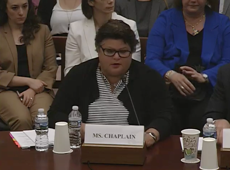Cristina T. Chaplain, the director of Contracting and National Security Acquisitions, at the today’s hearing.